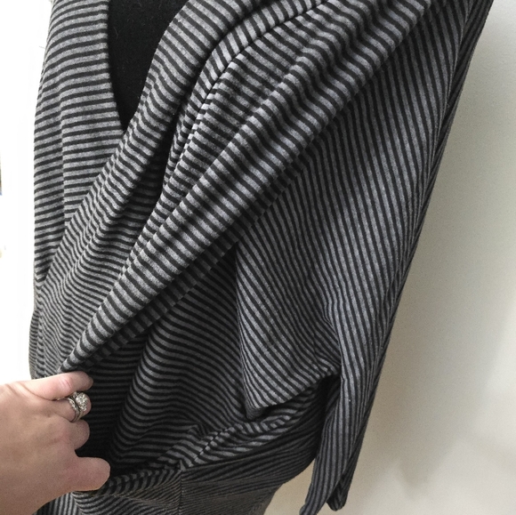 Chic Black and Gray Striped Sweater - Picture 12 of 12